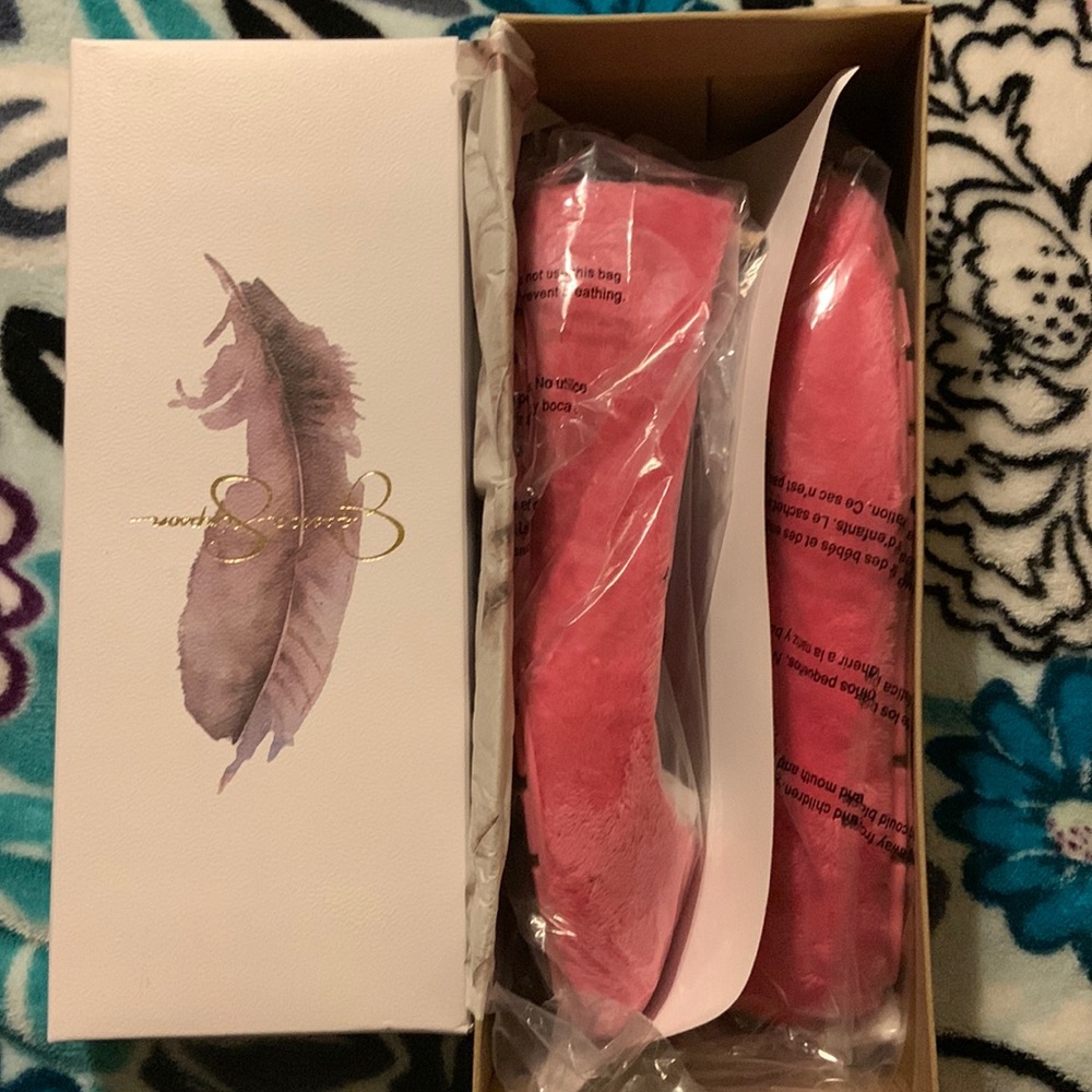 Jessica Simpson Pink Fuzzy Ballet Flats sz 7